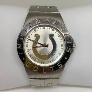 Mens NFL Gametime Indiana Colts watch silver tone 41mm  quartz analog 7” running